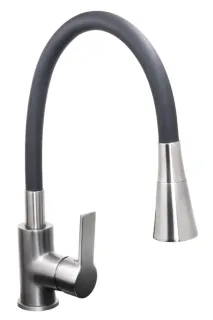 Смеситель для кухни Stella Polar Тулуза S3865-2 оружейная сталь черный